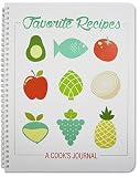 BookFactory® Recipe Book / Recipe Journal / Recipe Notebook / Blank Cook Book - A Cook's Journal, 150 Total Recipe Pages, 8 1/2