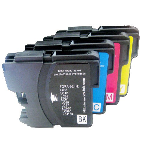 4 Patronen LC 980BK LC 980C LC980M LC980Y LC1100 für Kompatibel Brother DCP-145C DCP-163C DCP-165C DCP-185C DCP-195C DCP-197C DCP-365CN DCP-375CW DCP-377CW DCP-385C DCP-395CN DCP-585CW DCP-6690CW MFC-250C MFC-255CW MFC-290C MFC-295CN MFC-490CW MFC-790CW MFC-795CW MFC-990CW MFC-5490CN MFC-5890CN MFC-