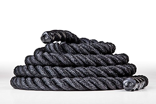 Black Training Ropes / Battle Ropes + and Access to Online Video! (2