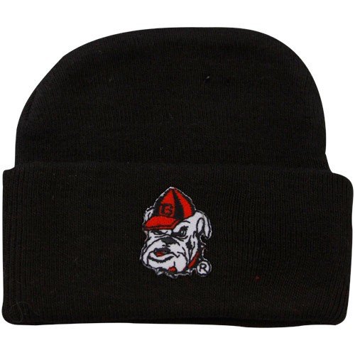 Georgia Bulldogs Newborn Black Knit Beanie