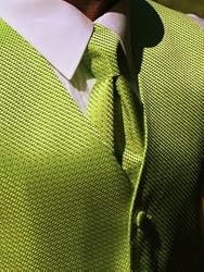 Tuxedo Vest - Venetian Lime Includes Windsor Band Tie