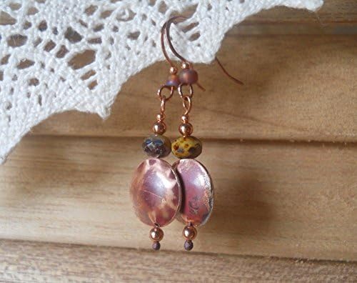 Red Copper Lentil Earrings