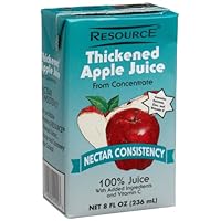 Resource Thickened Apple Juice, Nectar Consistency 8-Ounce Boxes (Pack of 27)