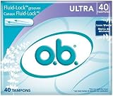 o.b. Ultra Absorbency Tampons, 40-Count Boxes (Pack of 3)
