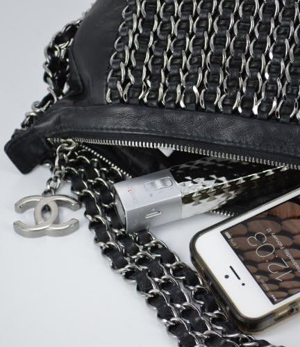 2 Pack Charzon La Vida Pocket Power Compact 2800 mAh for most smartphones, including iPhones 6, 6s plus , 5, 5s, 4s (2Pack Silver)