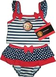 from Manchester United Football Club Manchester United Football Club Baby Girls Stripe Tankini (Blue/White and Red,3 to 6 months) (Model MU030-3/6m)