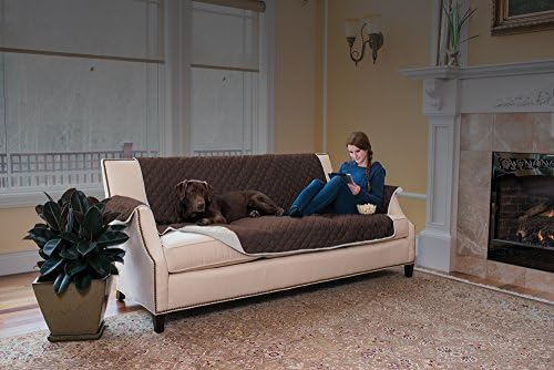 Hawthorne Ultra Plush Furniture Protector (Sofa, Chocolate / Flax)
