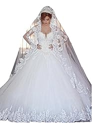 Plus Size Sexy Long Sleeves Off the Shoulder Winter Tulle  Sweetheart Lace Sheer Beaded Applique Floor Length  Ball Gown  Dress with a Chapel Train 