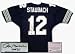 Roger Staubach Dallas Cowboys NFL Autographed Authentic Style Away Blue Football Jersey