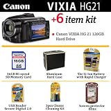Canon VIXIA HG21 Hard Disk Drive High Definition Camcorder With 16GB Accessory Package Includes 16GB Memory + Extra Battery + Rapid Charger + Hard Case + Extras
