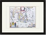 Black Framed/Matted Print 17x23, India And Southeast Asia