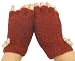 Handmade Artisan Pure Alpaca Natural Fiber Fingerless Gloves - Cinnamon Brick (100% Knitted By Hand)
