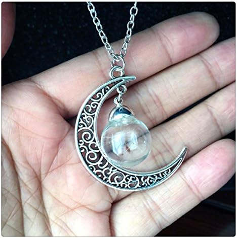 Glass Balls Real Dandelion Seed Wishing Floating Bottle Pendant Necklaces
