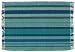 Durable Hand Woven 100% Cotton Colorful Green and Blue Striped Placemat 12x18 Inches Set / 6