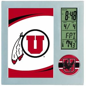 NCAA Utah Runnin Utes Digital Desk Clock