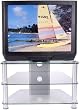 Glass and Aluminum Corner TV Stand
