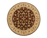 10 x 10 Round Jaipur AL02-RD Cocoa Brown/Sand Color Hand Knotted Indian "Atlantis Collection" Bhoomi Design Rug