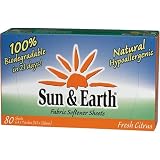 Sun & Earth Fabric Softener Sheets Citrus 80-Count Boxes (Pack of 6)