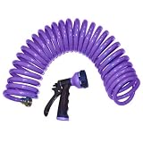 Orbit 50' Coil Hose and Sprayer - Purple