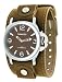 Nemesis #TLBB054K Men's Premium Wide Leather Strap Retro Diver Watch