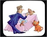 Mouse Pad with man, head, treat, human, body, individuals, individual, persons, cat, fish, humans, people, person