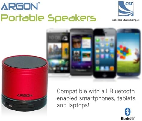 Bluetooth Wireless Portable Speaker for iPhone, iPod, iPad, Tablet, MP3 Players, Android smartphones [Red]