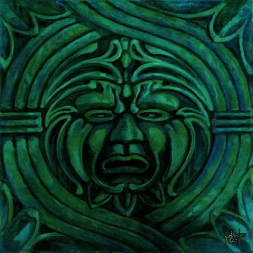 Italian Stone Face Verde by Charles Pace. Size 18.00 X 18.00 Art Poster Print