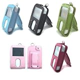 Creative Lab Zen Vision M Video 30GB Hi-Grade Leather Cases - 5 Color Options - with Video Viewing Kickstand Belt Clip