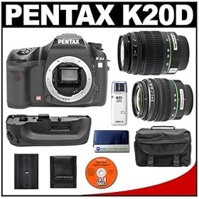Pentax K20D Digital SLR Camera with Pentax SMC DA 18-55mm AL II Zoom Lens + Pentax SMC DA...