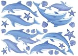Dolphins 27 wall stickers stikarounds