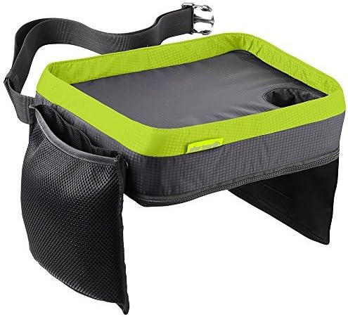 Kids Travel Play Tray BAG - Childrens Car Seat Buggy Pushchair Lap Tray and Carry Bag (Grey/Bright Green) Color: Grey/Bright Green Model: (Newborn, Child, Infant)