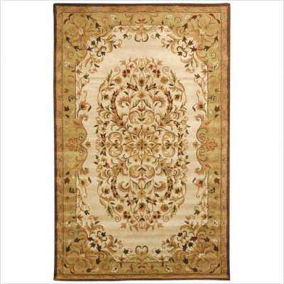 Safavieh Heritage Collection HG640A Handmade Beige Hand-spun Wool Round Area Rug, 8-Feet
