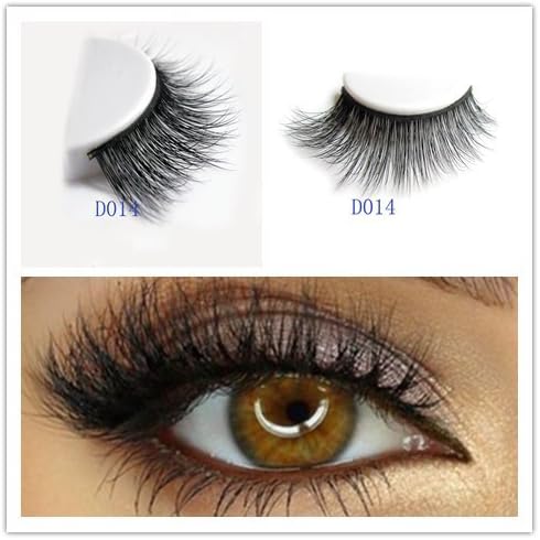 LUXURY 3D Mink Fur False Eyelashes Extensions 100% Hand Made 24Styles 1Pair (D014)
