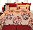 Pointehaven Printed 300 TC 3-Piece 100-Percent Combed Cotton Duvet Set, Cherry Blossom, Queen/Full