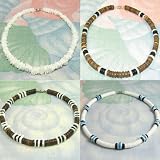 Men's Set of 4 Puka Shell Necklaces Surfer Beach Beaded Puca Choker Pooka