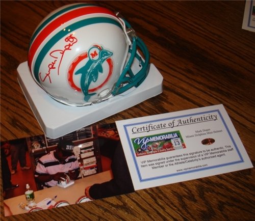 Mark Duper Autographed/Hand Signed/Autographed Miami Dolphins Mini Helmet