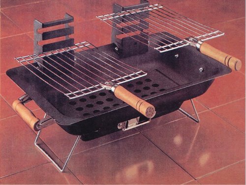 10 X 17 Steel Hibachi with Chrome Plated Grill