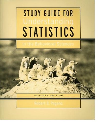 study guide for understanding statistics in the behavioral sciences