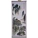 Mystic Oriental Pagoda in the Mountains Bamboo Scroll