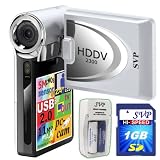 SVP HDDV-2300-Silver 11MP Max 2.4-inch LCD Digital Video Camcorder with Speaker + FREE SVP 1GB High Speed SD Memory Card & AA Rechargeable Battery Set