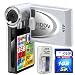 SVP HDDV-2300-Silver 11MP Max 2.4-inch LCD Digital Video Camcorder with Speaker + FREE SVP 1GB High Speed SD Memory Card & AA Rechargeable Battery Set