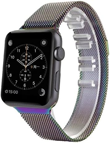 MyBDJ Milanese Magnetic Loop Stainless Steel Band Strap For Apple Watch 38mm Colorful