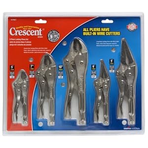 Crescent 5 Piece Locking Plier Set by Cooper Hand Tools