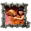 Bone Motif Frame - Silver (4x4")