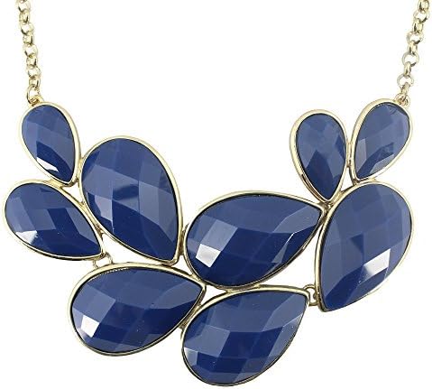 Ellenjewelry Navy Fashion Bubble Necklace Bib Statement Necklace (B-0093)