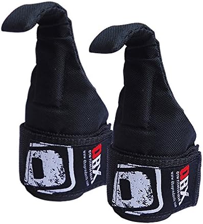 DBX Fitness Weight Lifting Gym Hook Training Bar Straps Gripper Chin Up Bar 2X