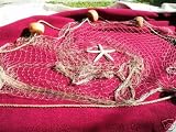 Indoor Fountains item: 15x9 ft Fishing Net, Fish Nets, Netting, Nautical Decor, Starfish, Rope and Floats
