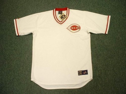 CINCINNATI REDS 1970's-1990's Majestic Cooperstown Throwback Home Jersey, MEDIUM