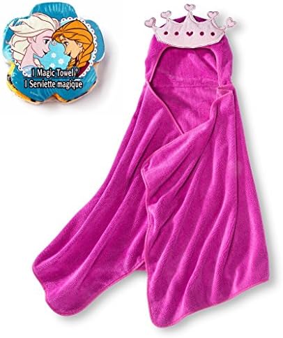 Pink Princess Hooded Bath Towel / Disney Frozen Elsa and Anna Magic Grow Towel 2 Pc Set