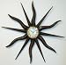 Large Sun Star Spoke Contemporary Wall Clock